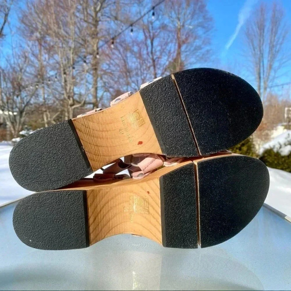 New Free People Virgo Switchback Sandals Platform Wood Clog Sandals Pink US 10 - Picture 9 of 11